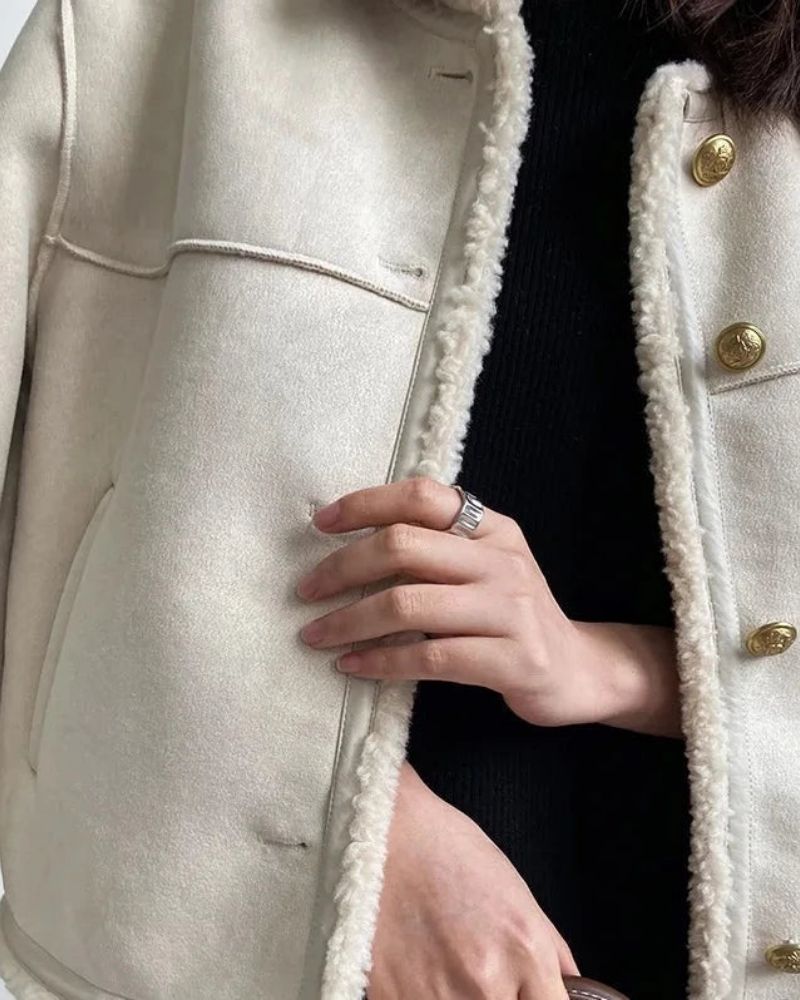 TOTE - JACKET WITH SHERPA BORDER