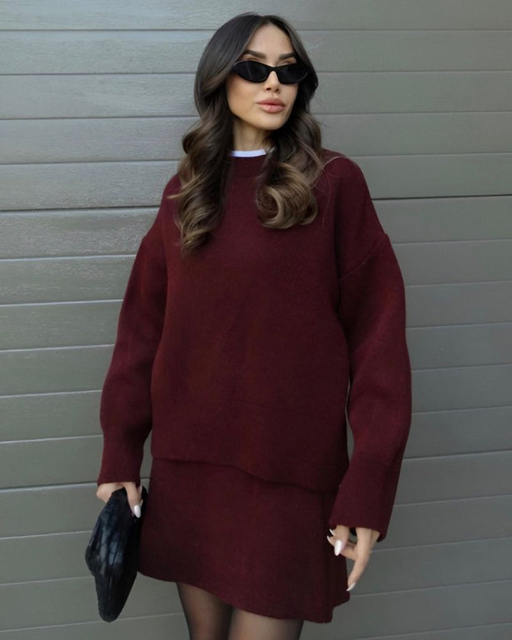 LOURA - Knitted Set (top + skirt)