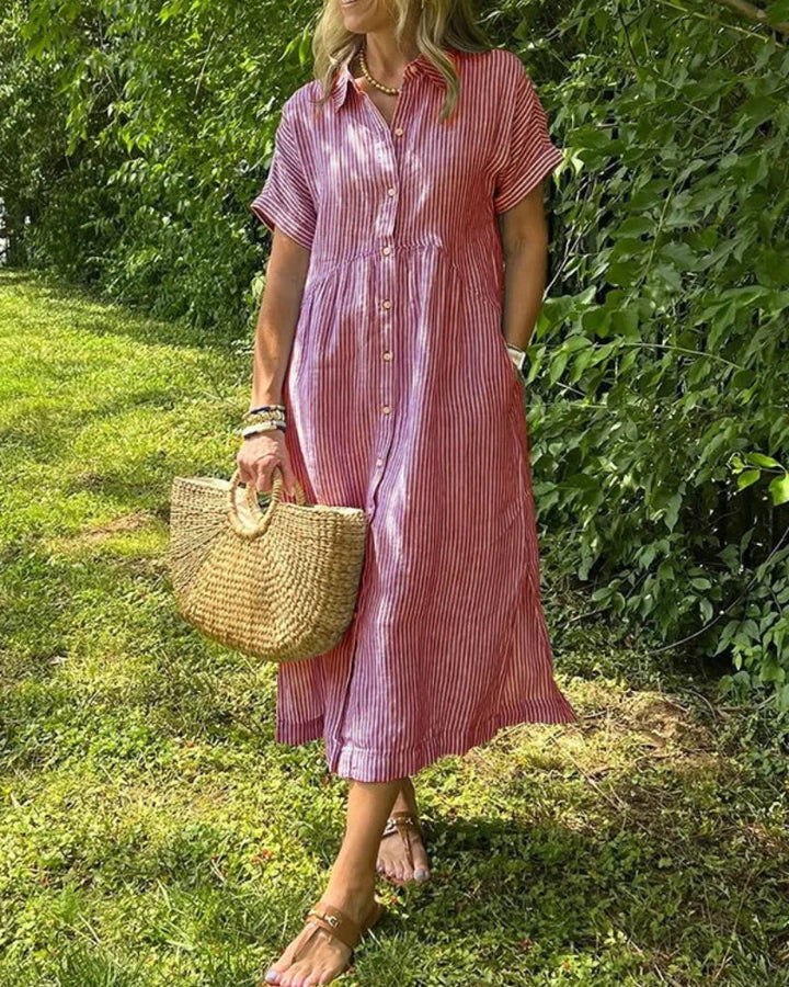 ANOREA - STYLISH STRIPED DRESS