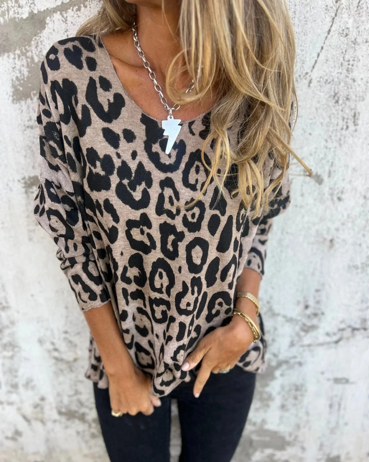 SERANA - LEOPARD PRINT BLOUSE