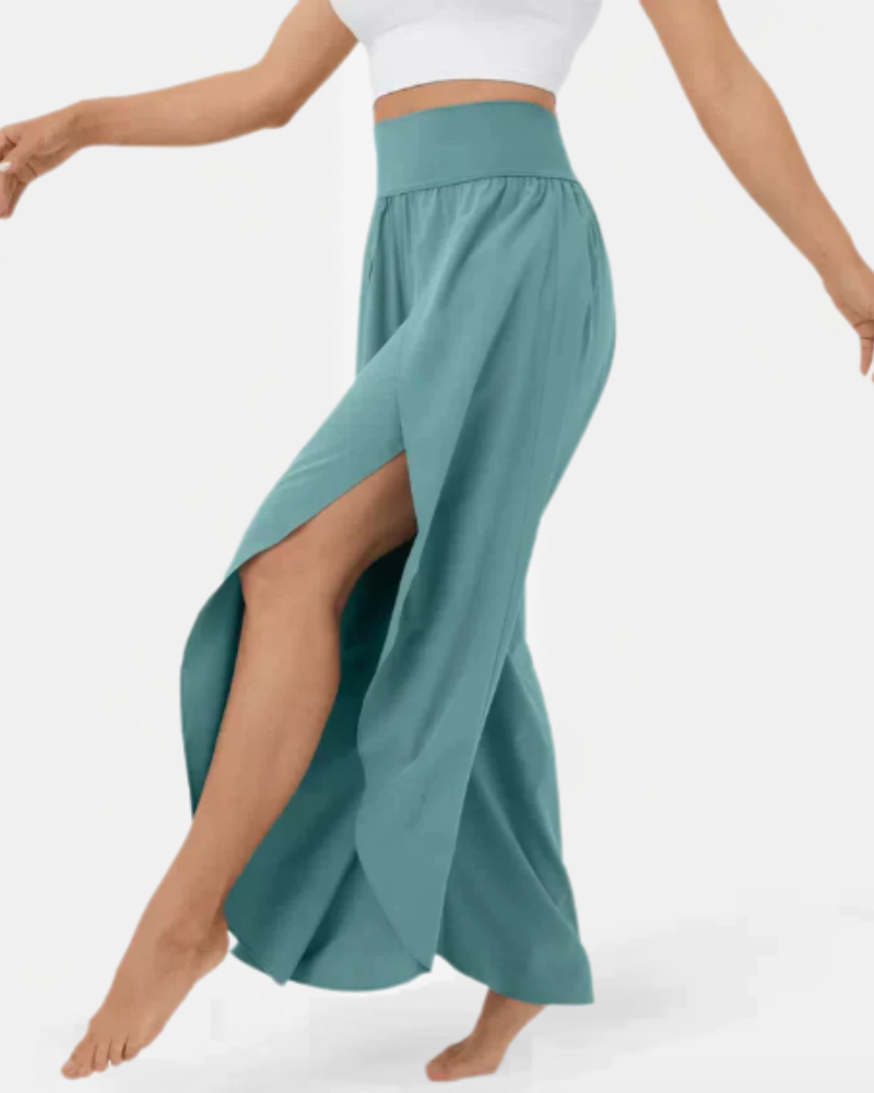 JELA - SPLIT WIDE LEG PALAZZO PANTS