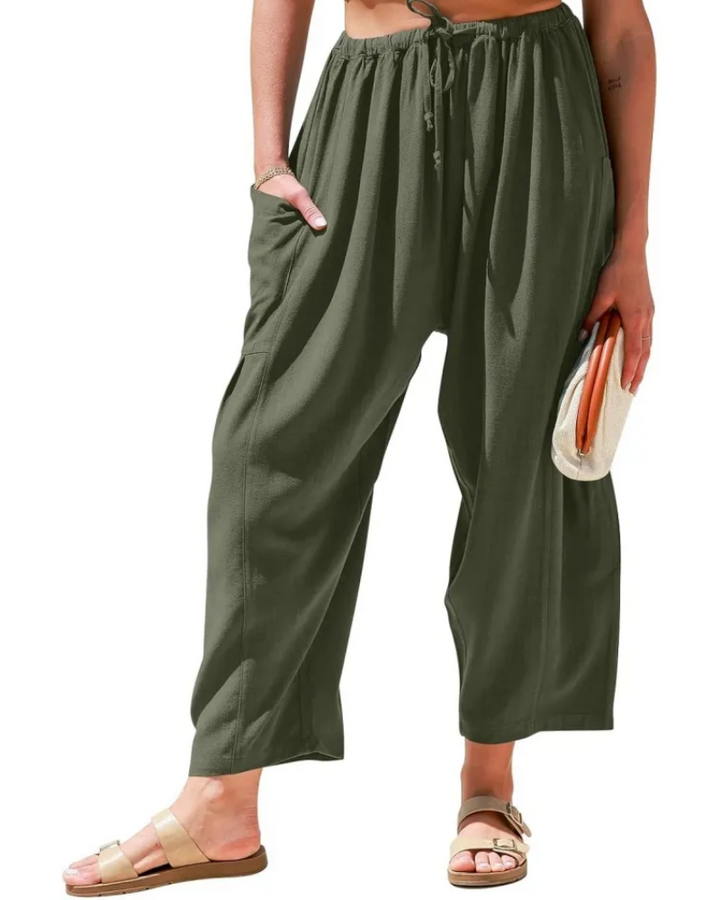 SIBANA - WIDE LEG LINEN PANTS