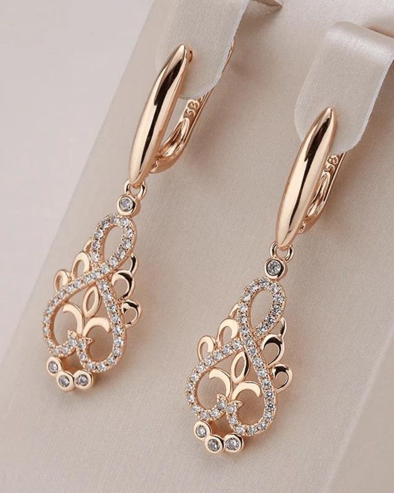 LEIME - ELEGANT ELF EARRINGS WITH ZIRCONIA IN GOLD