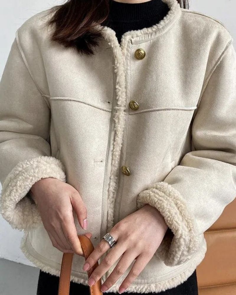 TOTE - JACKET WITH SHERPA BORDER