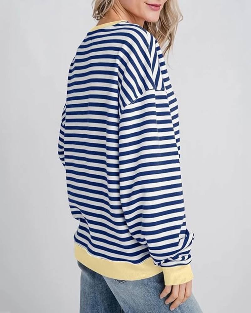 ARINA - Striped Oversized Sweatshirt