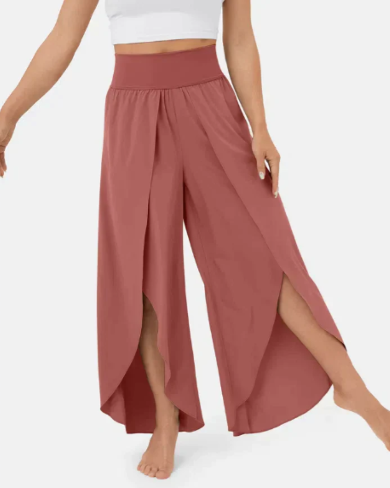 JELA - SPLIT WIDE LEG PALAZZO PANTS