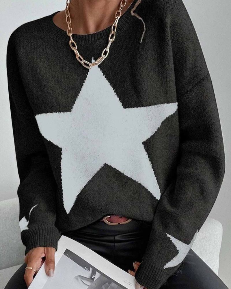 ESSENCE STAR - LONG SLEEVE SWEATER