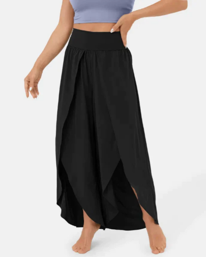 JELA - SPLIT WIDE LEG PALAZZO PANTS
