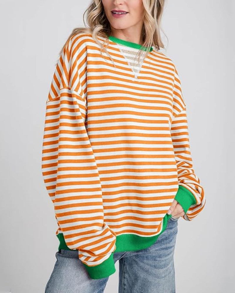ARINA - Striped Oversized Sweatshirt