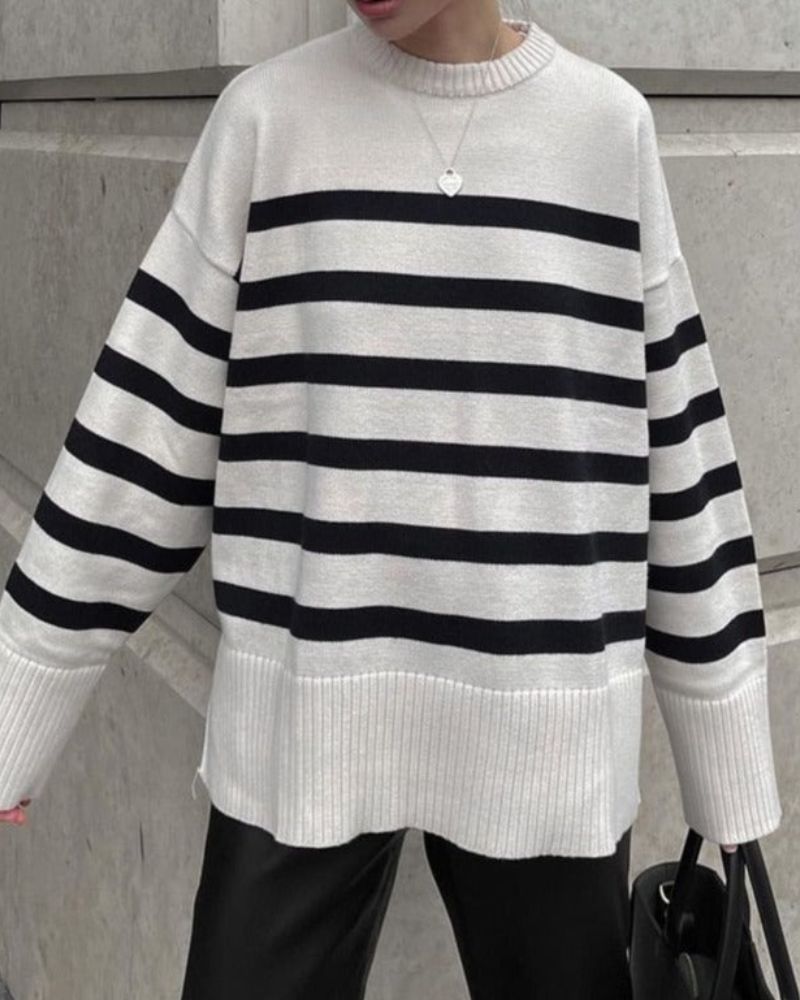 MAROLA - STRIPE KNITTED SWEATER