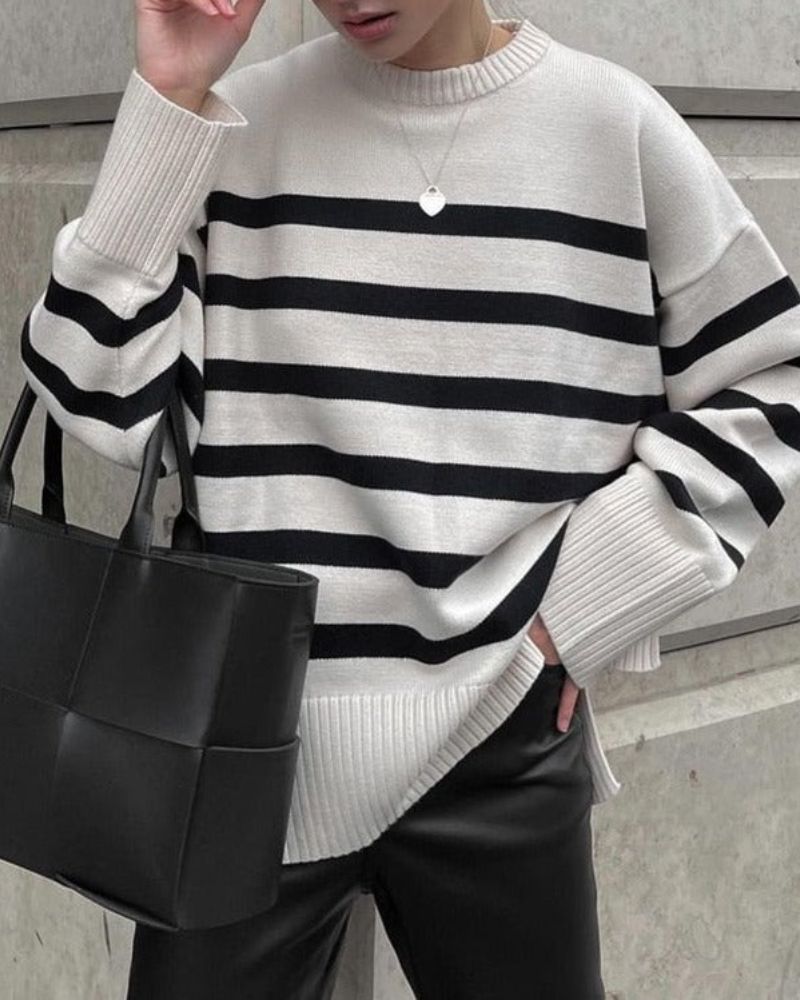 MAROLA - STRIPE KNITTED SWEATER