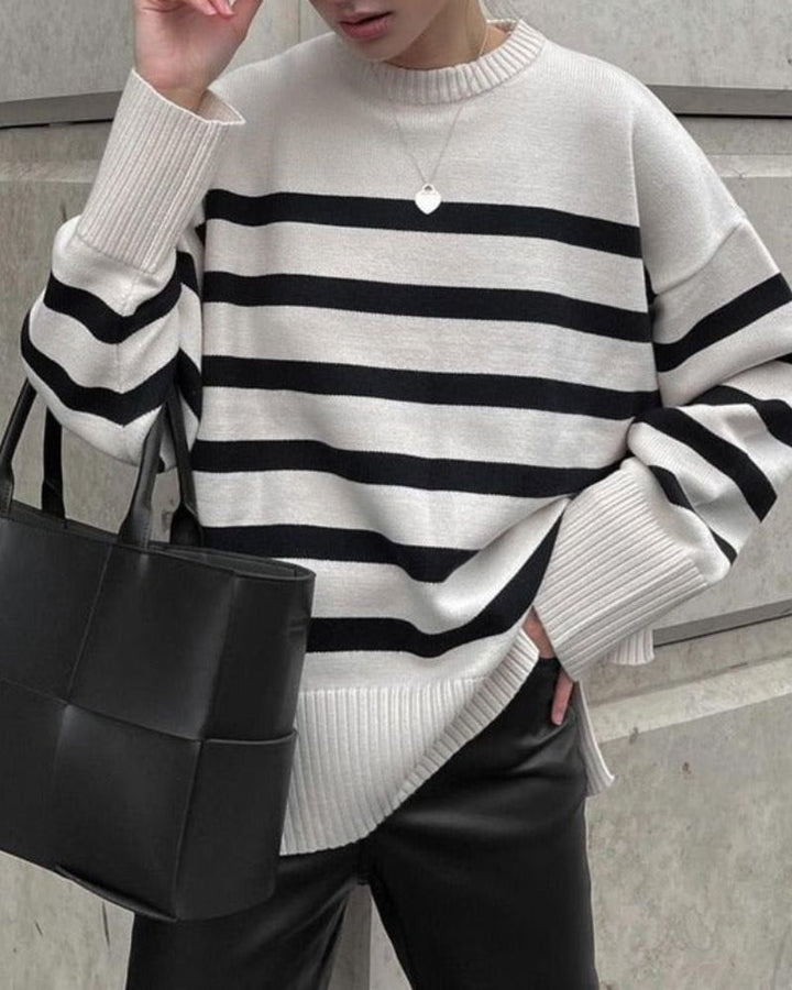 MAROLA - STRIPE KNITTED SWEATER