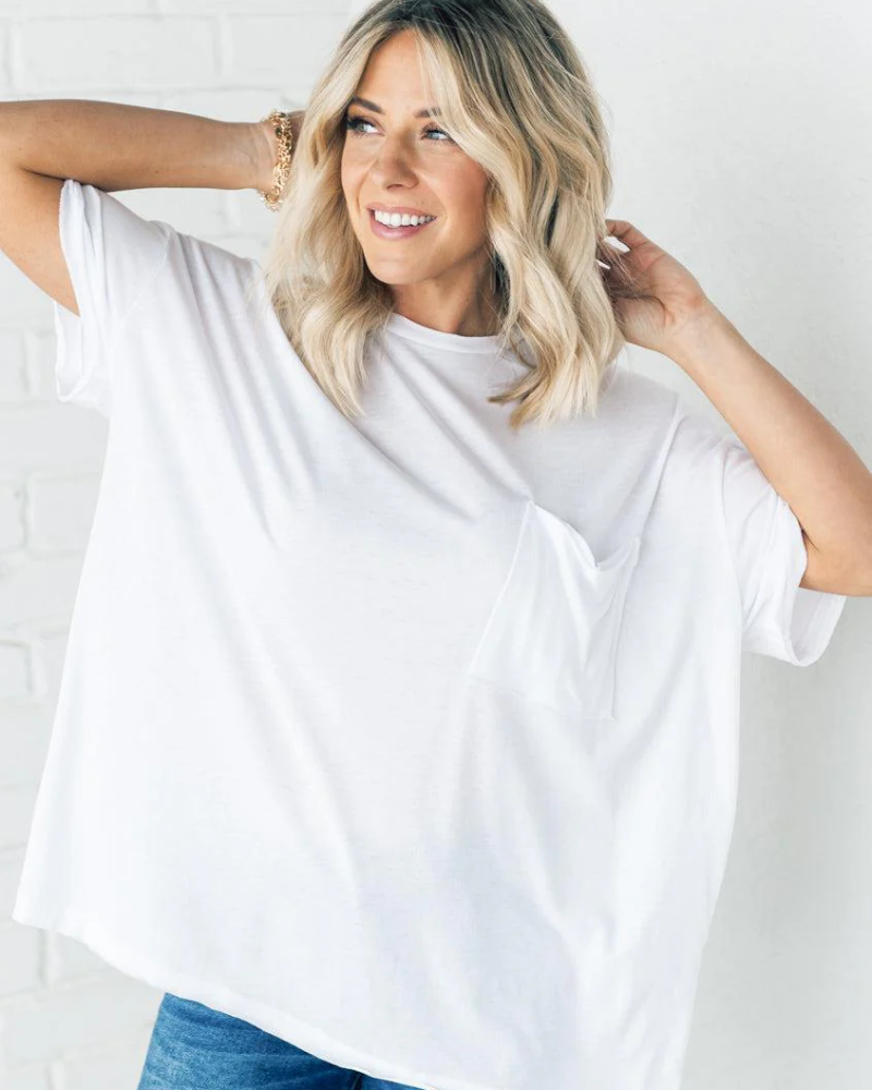 AIMEA - Raw Edge Boxy Tee