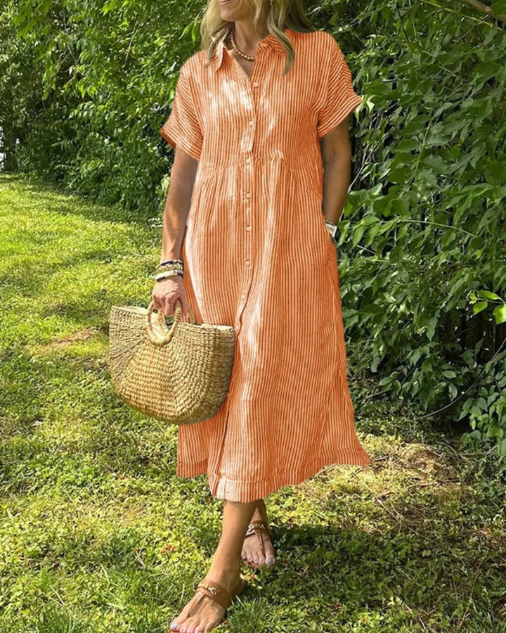 ANOREA - STYLISH STRIPED DRESS