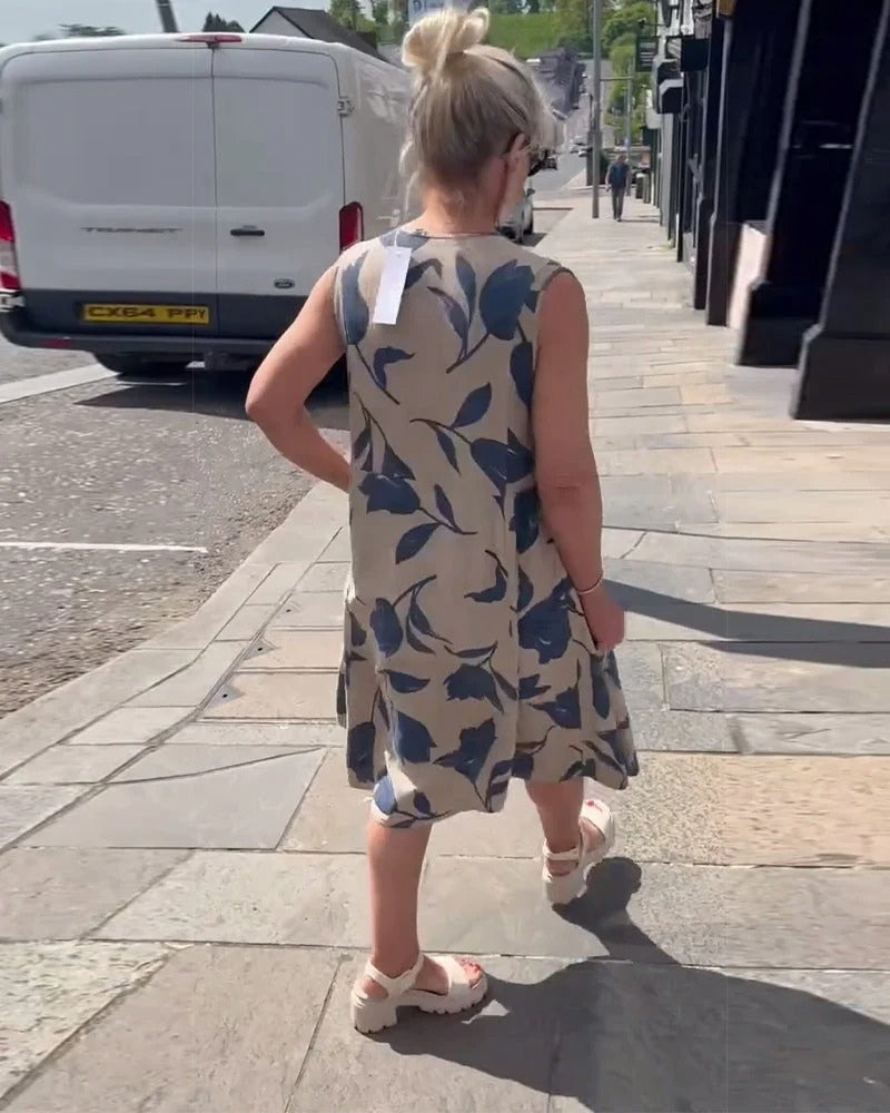 BAROMIA - SLEEVELESS PRINTED DRESS