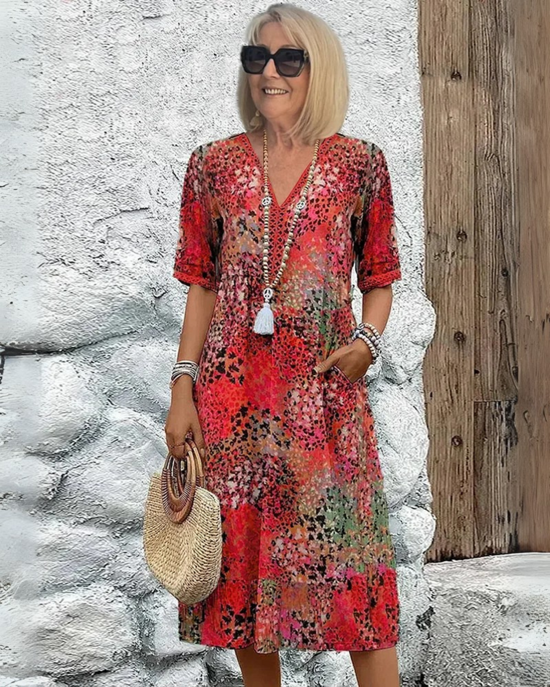 SKYE - Vibrant Mid Length Dress