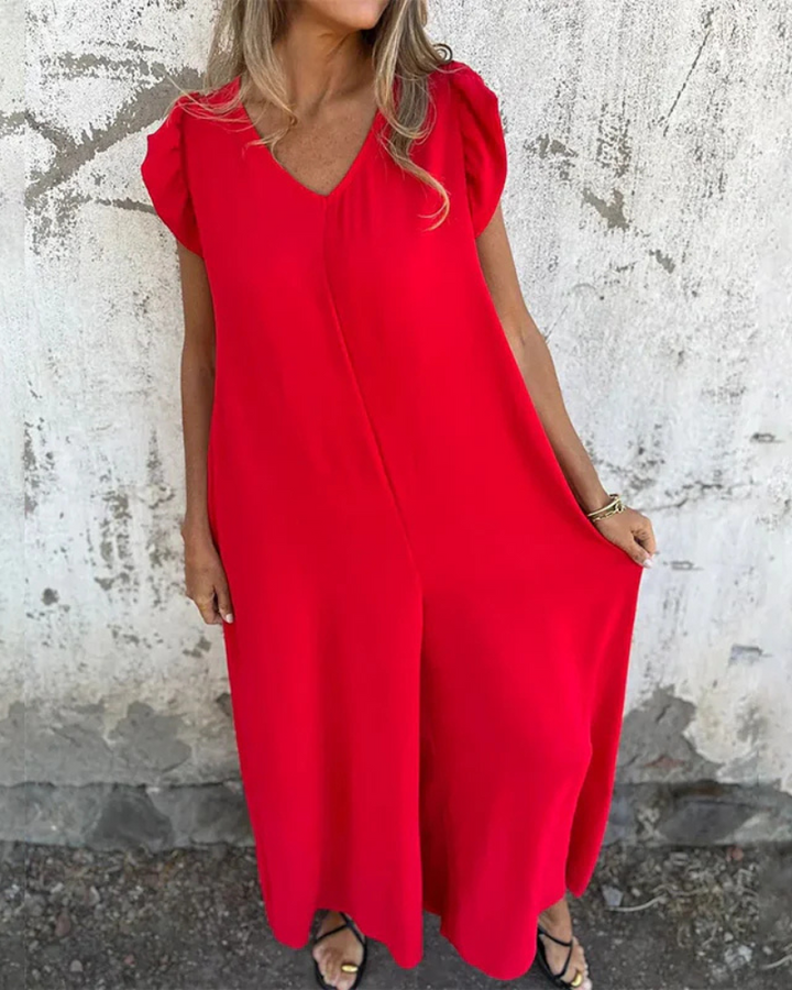 MARMARELA - Effortless V-Neck Jumpsuit