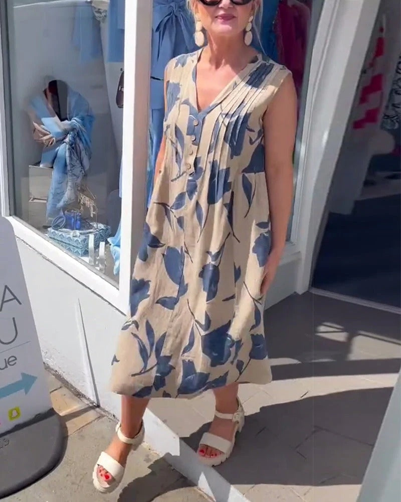 BAROMIA - SLEEVELESS PRINTED DRESS