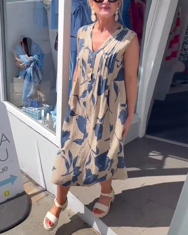 BAROMIA - SLEEVELESS PRINTED DRESS