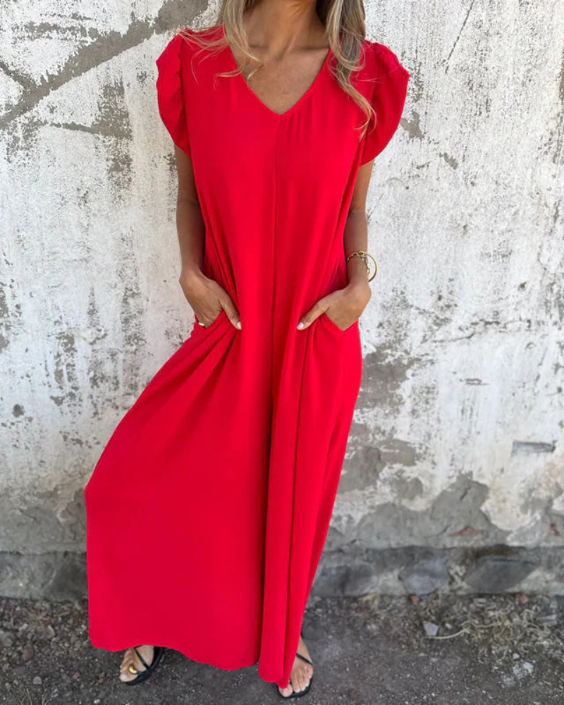 MARMARELA - Effortless V-Neck Jumpsuit