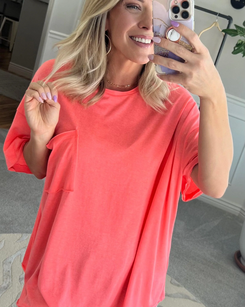 AIMEA - Raw Edge Boxy Tee