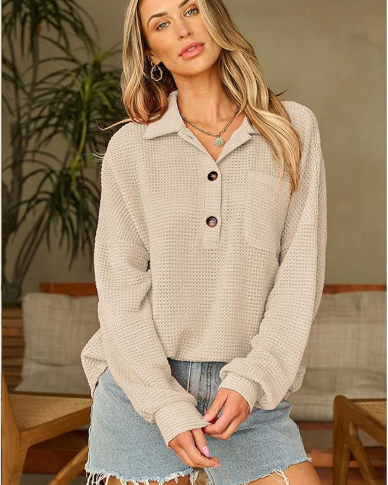 MARASA - Waffle Knit Sweater