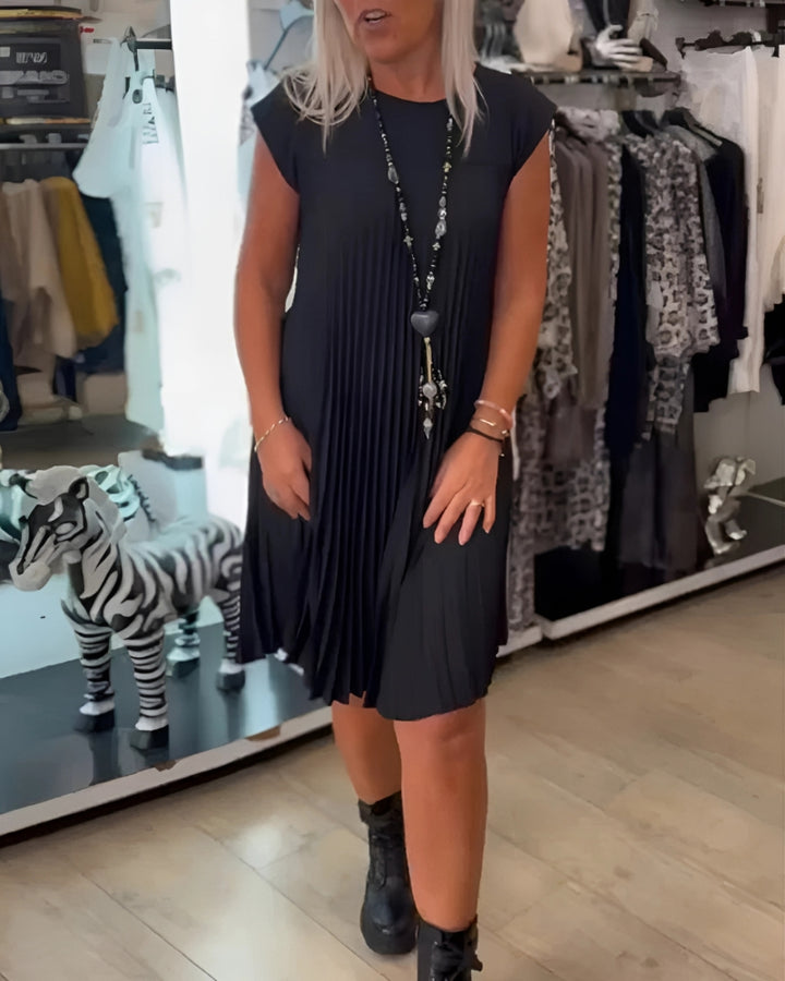 MEREDITH - Casual dress with round neckline