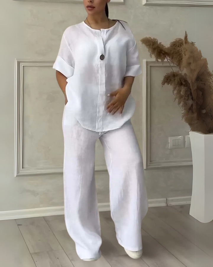 MIMASI - Cotton and linen two-piece set