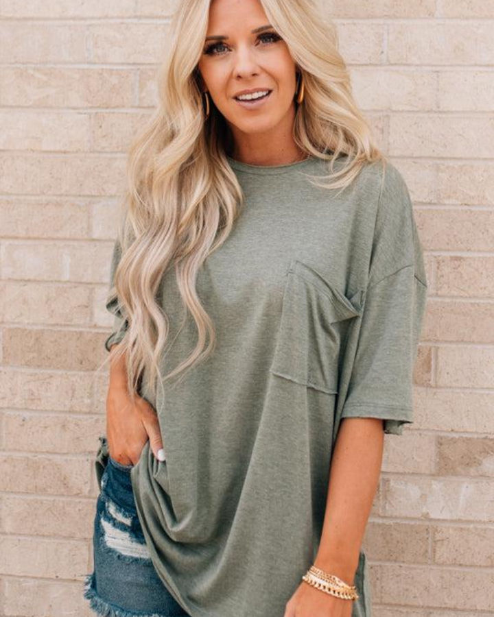 AIMEA - Raw Edge Boxy Tee