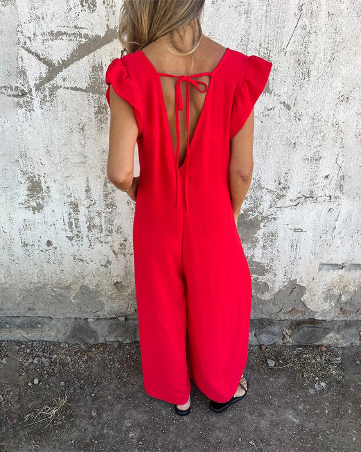 MARMARELA - Effortless V-Neck Jumpsuit