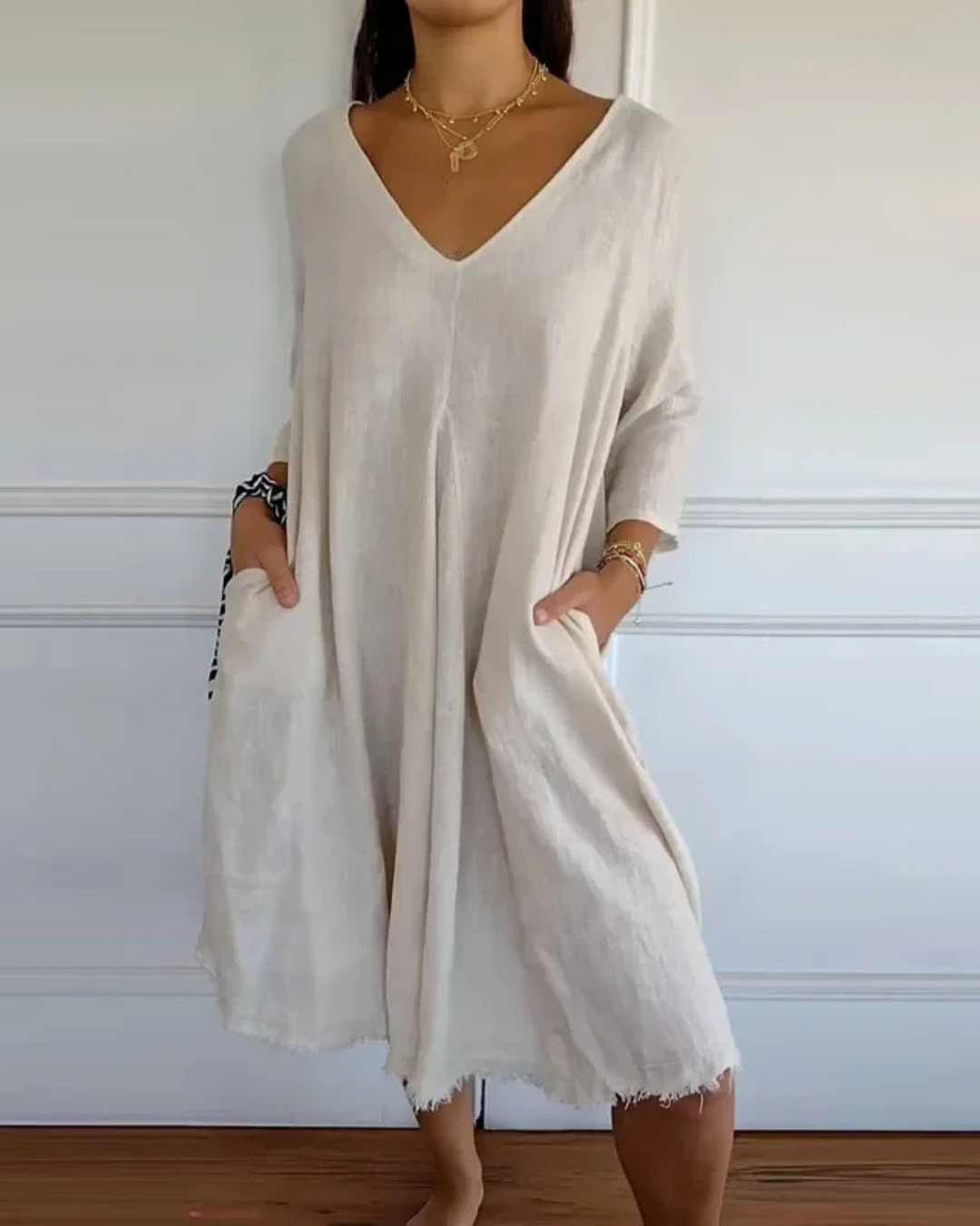 TERESA - 3/4 SLEEVE COMFY DRESS