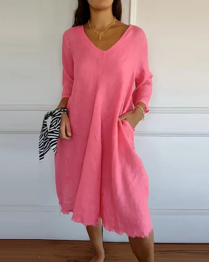 TERESA - 3/4 SLEEVE COMFY DRESS