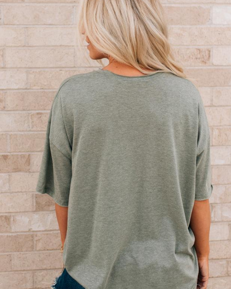AIMEA - Raw Edge Boxy Tee