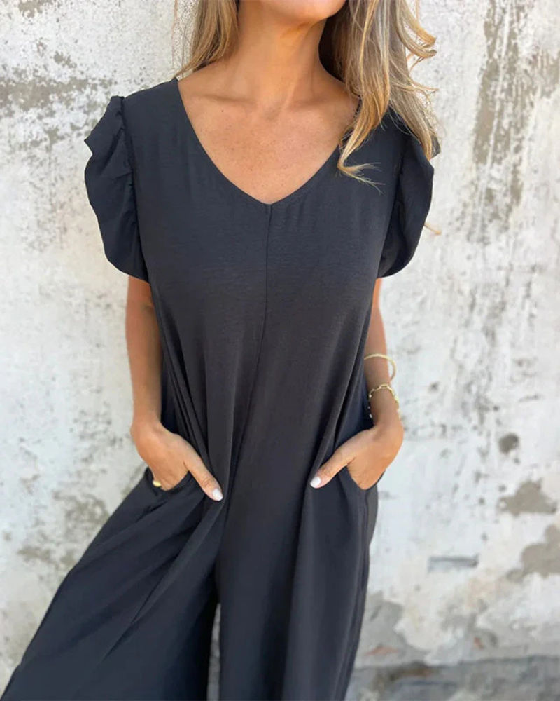 MARMARELA - Effortless V-Neck Jumpsuit