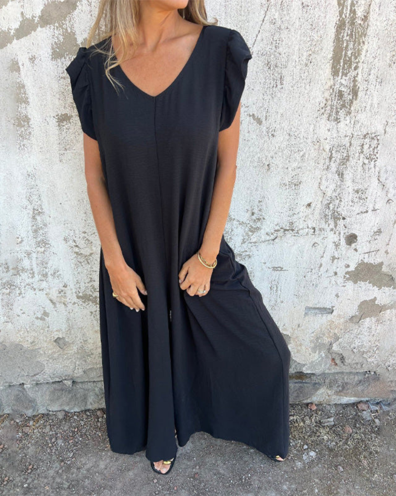 MARMARELA - Effortless V-Neck Jumpsuit