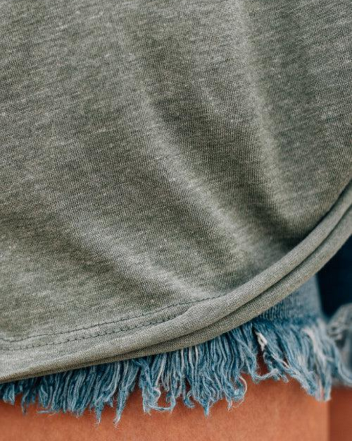 AIMEA - Raw Edge Boxy Tee