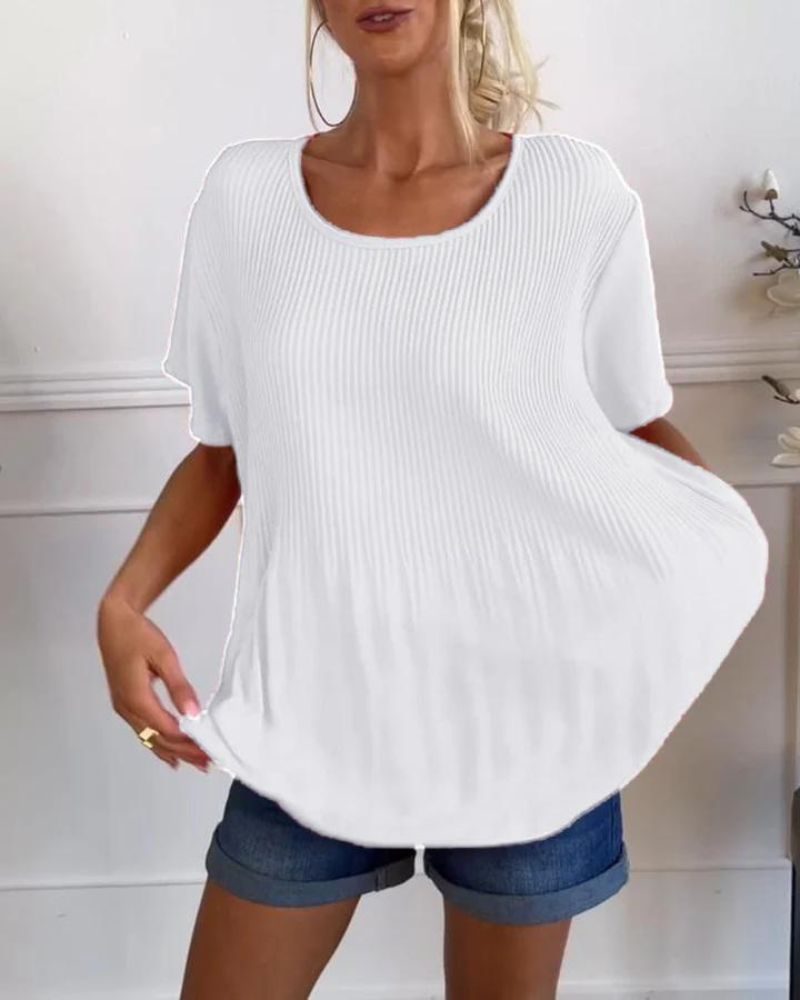 ANERA - PLAIN PLEATED BLOUSE