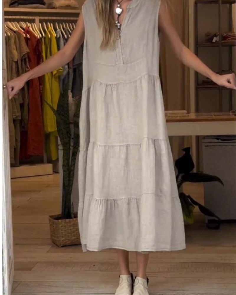 AROMEA - Sleeveless Linen Dress