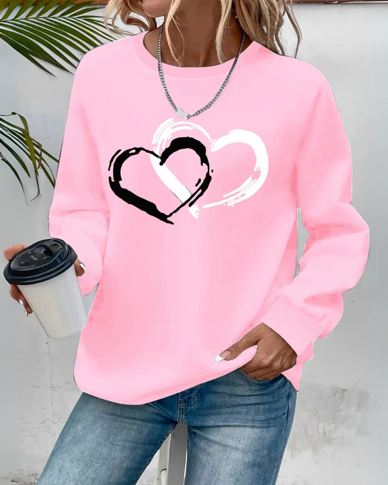 ELEGANT HEART SWEATER - SOFT, COZY FABRIC WITH FLATTERING FIT