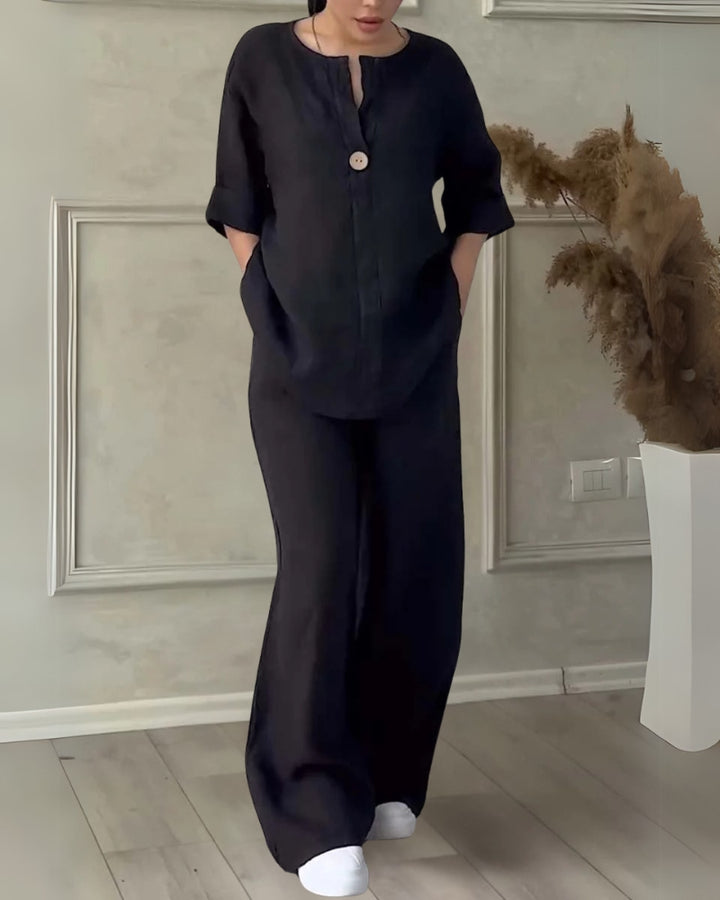 MIMASI - Cotton and linen two-piece set