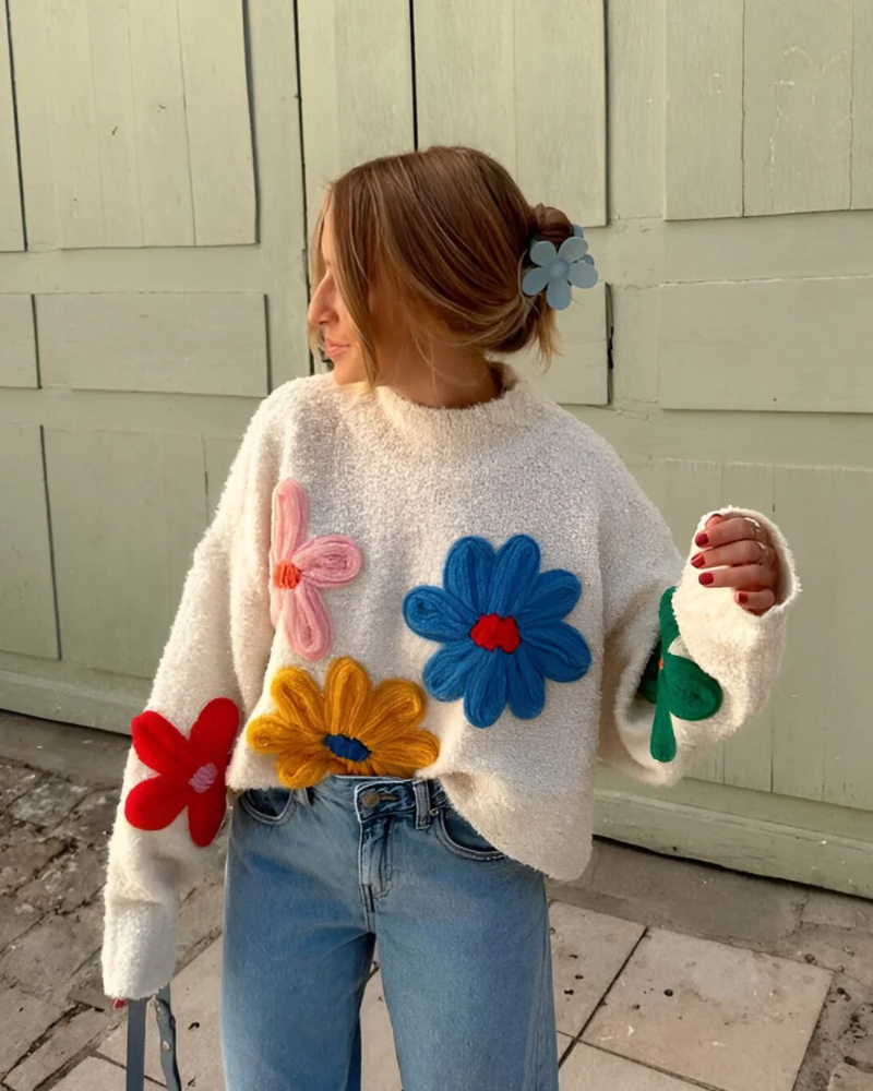 MIRENA - FLORAL SWEATER