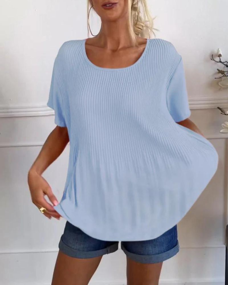 ANERA - PLAIN PLEATED BLOUSE