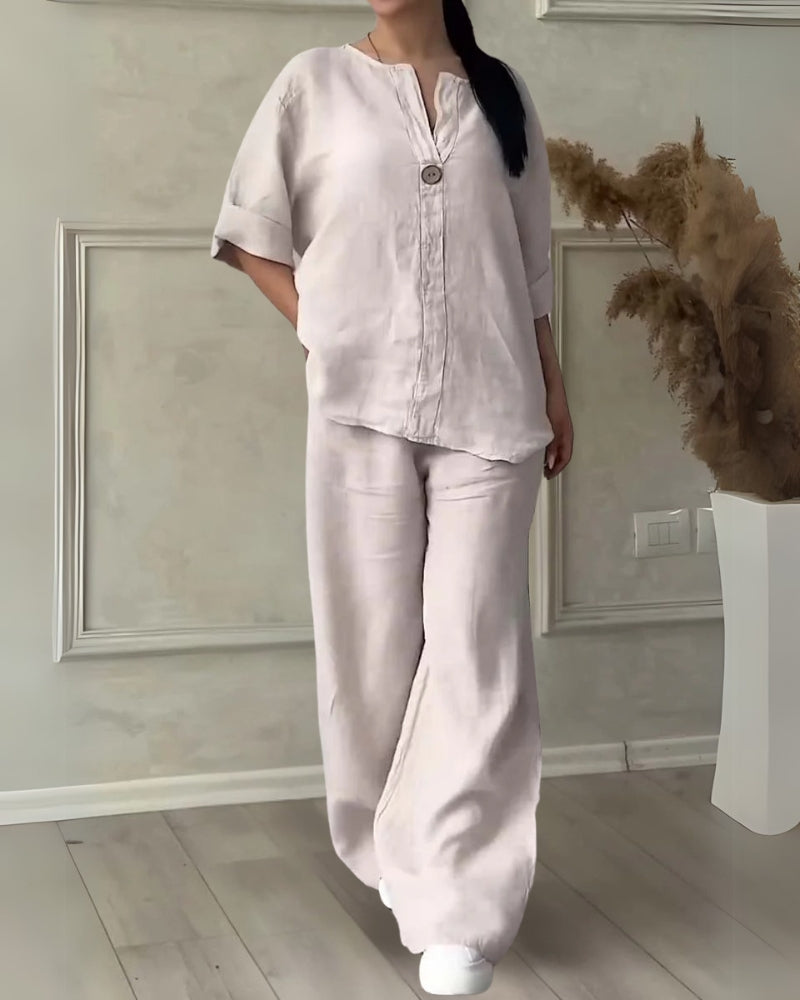 MIMASI - Cotton and linen two-piece set