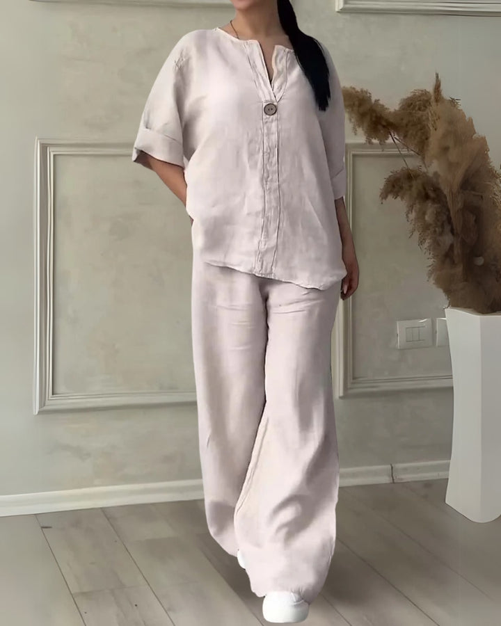 MIMASI - Cotton and linen two-piece set