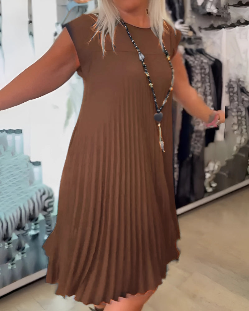 MEREDITH - Casual dress with round neckline