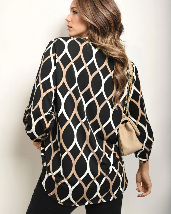 ALYCE - Casual Long Sleeve Blouse With Pattern