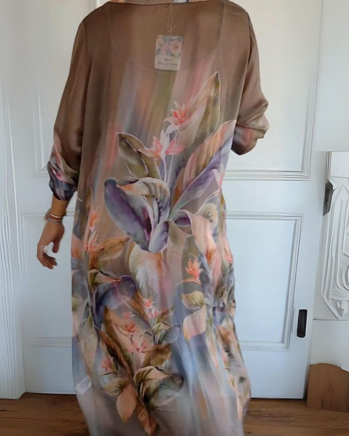 ISALYN - COMFY SHIRT DRESS WITH BOHO PRINT