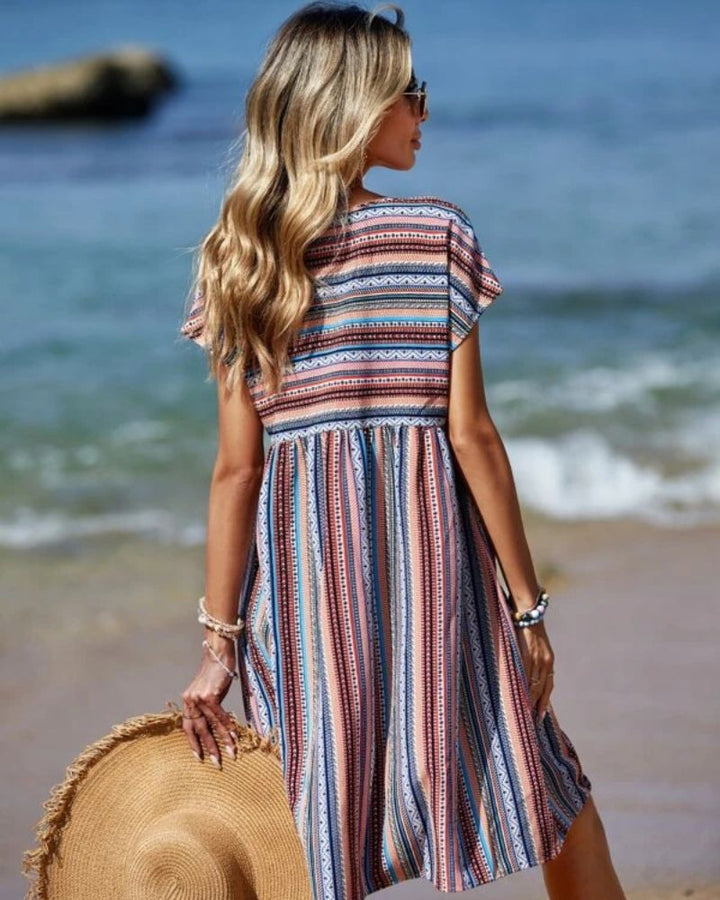 JACKIE - Boho striped summer dress