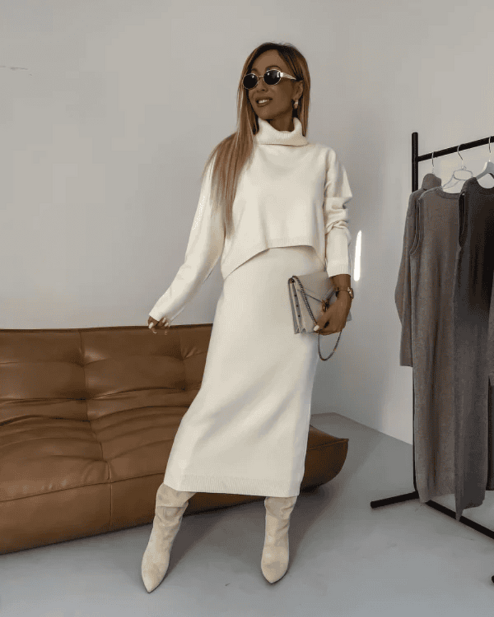 NOSLY - DRESS AND SWEATER SET