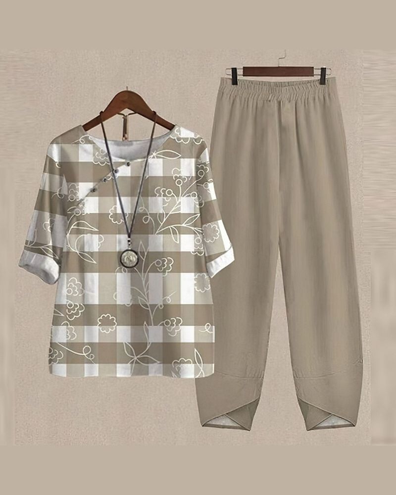 REINA - EFFORTLESS CHIC SHIRT AND PANT SET